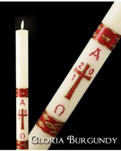 Burgundy Gloria Paschal Candle