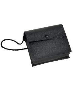 BURSE, LEATHER, BLACK, 4"WX4.2