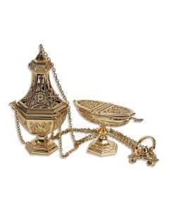 Censer and Boat #907, Polished Brass