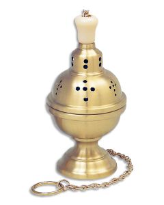 Censer & Boat #K101, Brass or Gold Plated