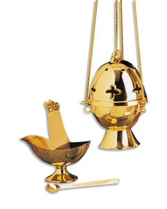 Censer, Boat & Spoon #5541, Brass