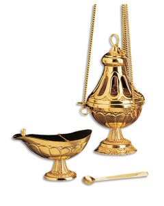Censer, Boat & Spoon #5542, Brass