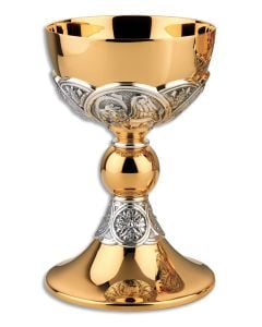 Chalice and Paten #2275, Gold and Silver Plate