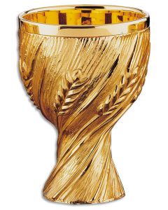 Chalice and Paten #5025, Gold Plated Brass