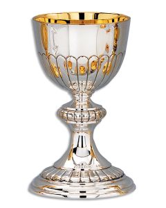 Chalice & Dish Paten #1856, Silver Plated Brass
