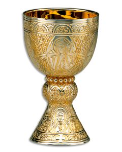 Chalice & Paten #2133, the "Tassilo" Chalice in Silver and Gold Plated Brass