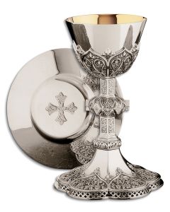 Chalice & Paten #2390 in Silver Plated Brass