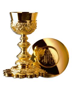 Chalice & Paten #2425, Gold Plated Brass