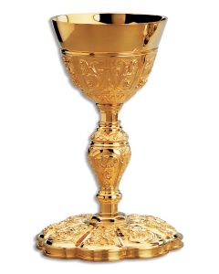 Chalice & Paten #2724 in Gold Plated Brass