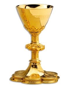 Chalice & Paten #2937 in Gold Plated Brass