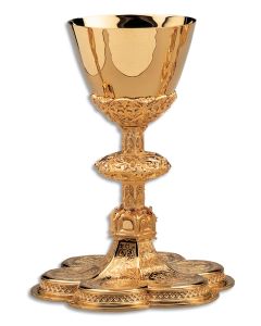 Chalice & Paten #2938 in Gold Plated Brass