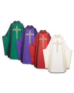 Chasuble #2-5391, Sentia with Embroidered Cross Motif