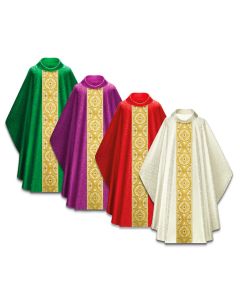 Chasuble #5374, Duomo with Woven Gold Orphreys
