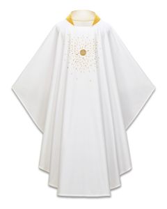 Chasuble #5387, Sentia with Embroidered Eucharistic Motif