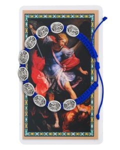 Corded St Michael Bracelet & Holy Card