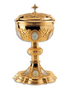 Covered Ciborium #2132-01, Gold Plated Brass