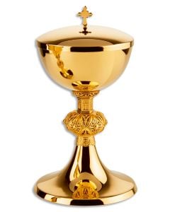 Covered Ciborium #2256, Gold Plated Brass