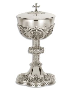Covered Ciborium #2391 in Silver Plated Brass