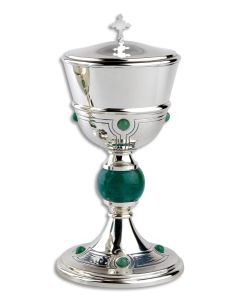 Covered Ciborium #2511, Silver Plated Brass