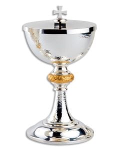Covered Ciborium #2516, Silver Plated Brass