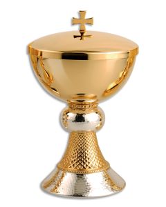 Covered Ciborium #2751, Gold and Silver Plated Brass
