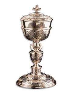 Covered Ciborium #2921, Silver Plated Brass