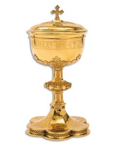 Covered Ciborium #2937-1 in Gold Plated Brass