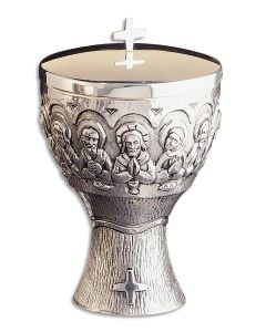 Covered Ciborium #5006, Silver Plated Brass