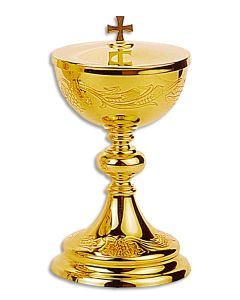Covered Ciborium #5226, Gold Plated Brass