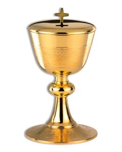 Covered Ciborium #5311, Gold Plated Brass