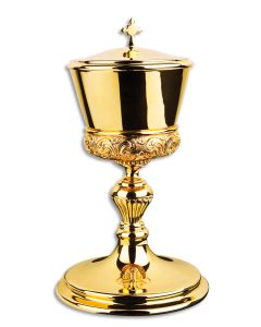Covered Ciborium #5346. Gold Platedd Brass