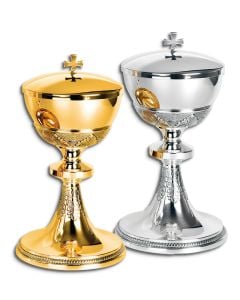Covered Ciborium #5406, Gold or Silver Plated Brass