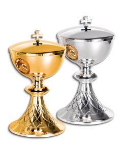 Covered Ciborium #5426, Gold or Silver Plated Brass