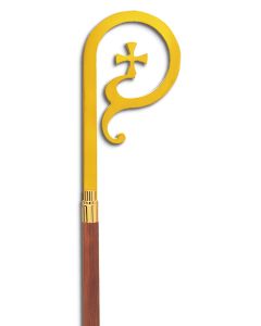 Crozier #K62W, Gold, Brass. Steel, or Gold with Walnut Staff