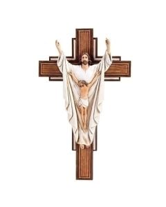 CRUCIFIX HE IS RISEN 10.25"