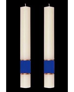 Dark Blue Gloria Altar Candles