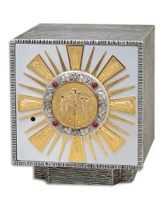 Exposition Tabernacle #K658, Oxidized Silver with 24k Gold Accents