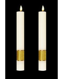 Gold Gloria Altar Candles