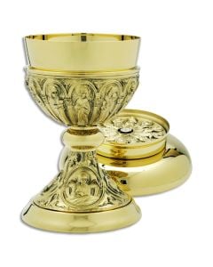 Gold Plated Chalice # Bowl Paten #A-4136G
