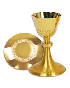 Gold Plated Chalice & Paten #K972