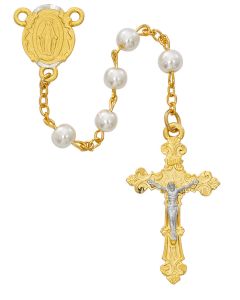 GP Two-Tone Pearl Rosary