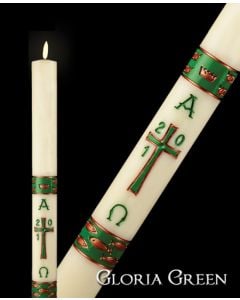 Green Gloria Paschal Candle