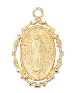 G/SS OL Guadalupe Medal on 18" Chain