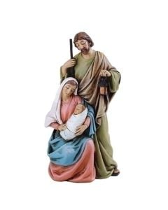 HOLY FAMILY 4"RESIN STONE STATUE