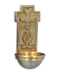 Holy Water Font #40HWF87, Cast Bronze