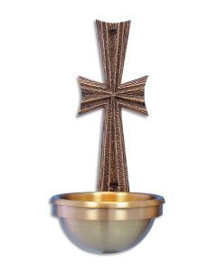 Holy Water Font #76HWF16, Cast Bronze