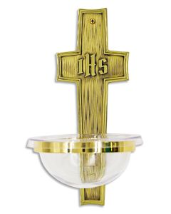 Holy Water Font #K242, Solid Brass
