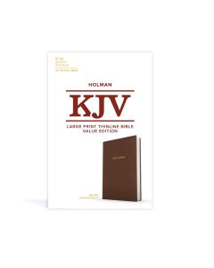 KJV Large Print Brown Thinline Bible