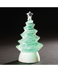 LED Swirl Tree Glitterdome 8.25"