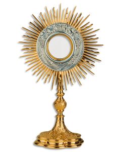 Monstrance #5539, Gold Plated Brass